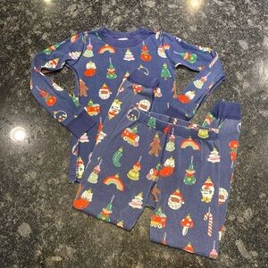 Hannah Anderson Organic Cotton Christmas Santa Pajamas Unisex Youth US 8 130 cm